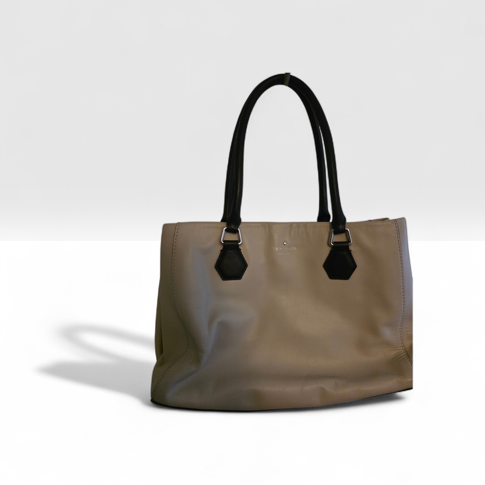 Kate Spade Wensley Catherine Street Ostrich Egg Nude Leather Satchel